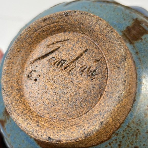 Rustic Blue Stoneware Dinner Bowls (2) - Picture 8 of 10